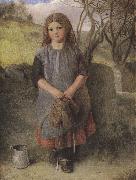 Alexander Davis cooper The Little Milkmaid (mk37) oil on canvas
